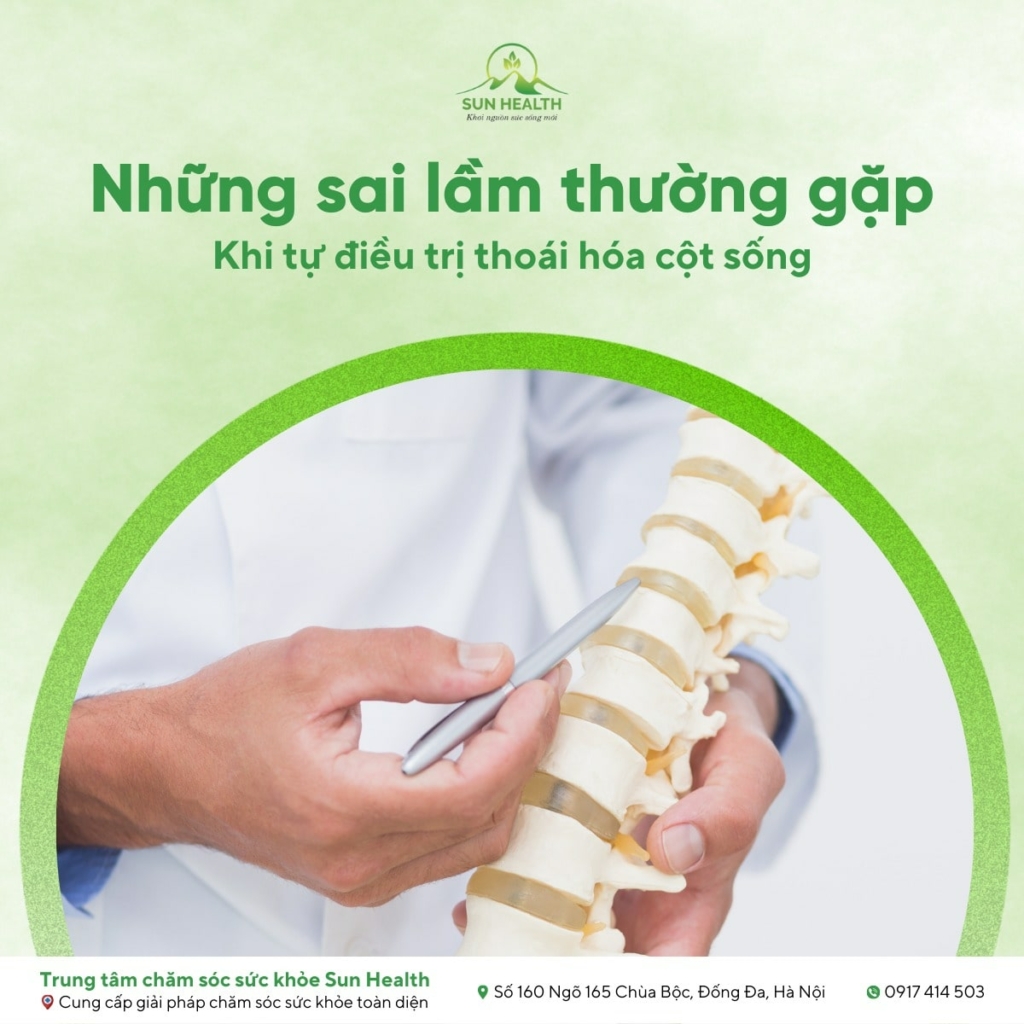 Thoái hoá cột sống va những sai lầm thường gặp khi tự điều trị